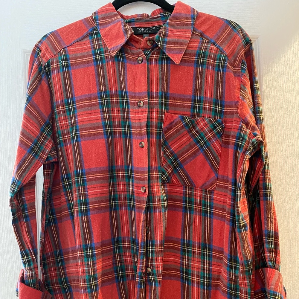 Plaid topshop shirt
